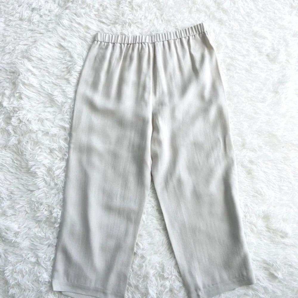 🤍New! Eileen Fisher Bone Straight Cropped Pants - Picture 6 of 7